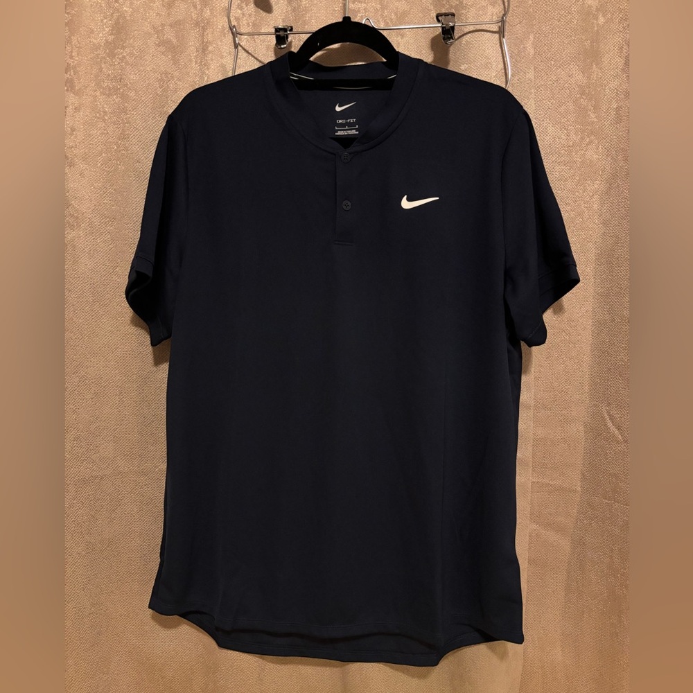 Nike Men's Navy Blue Tennis Shirt